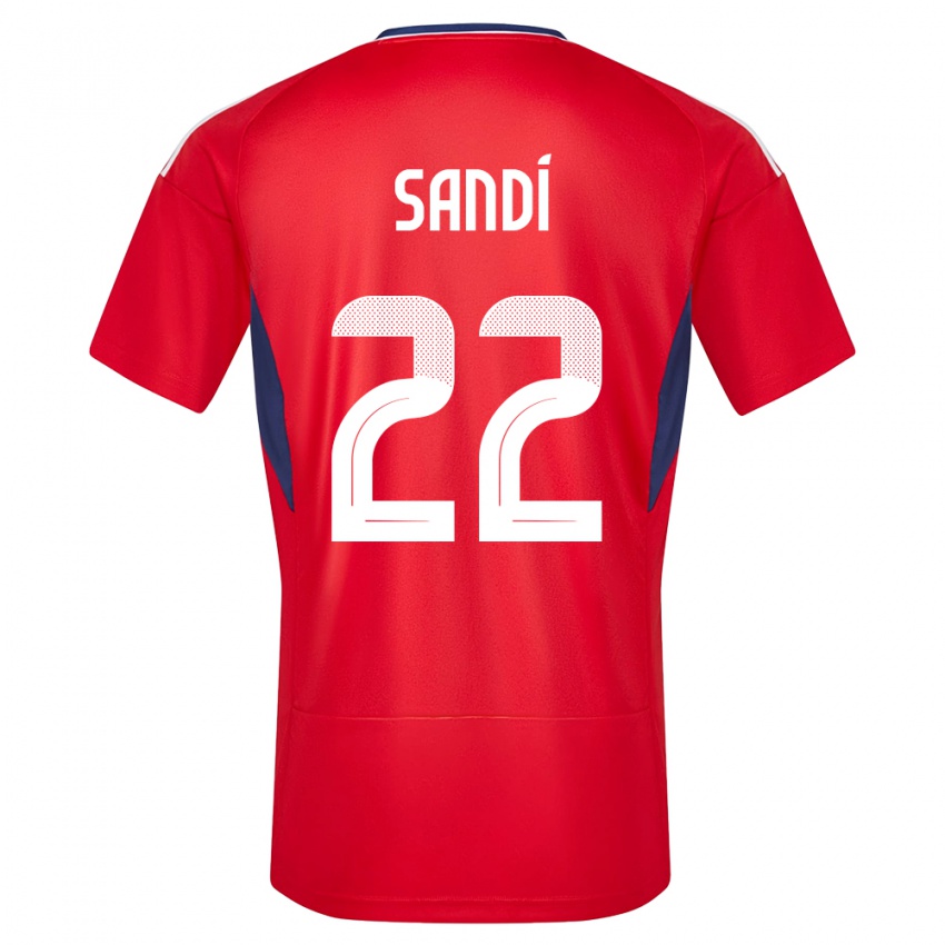Niño Camiseta Costa Rica Cristel Sandi #22 Rojo 1ª Equipación 24-26 La Camisa Argentina