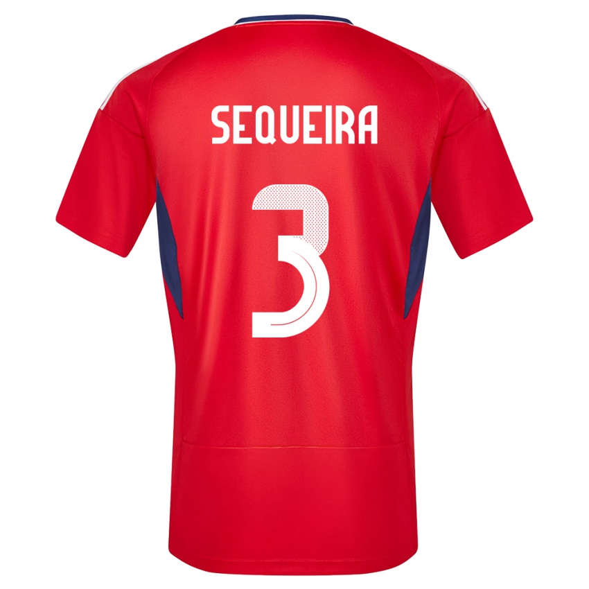 Niño Camiseta Costa Rica Douglas Sequeira #3 Rojo 1ª Equipación 24-26 La Camisa Argentina