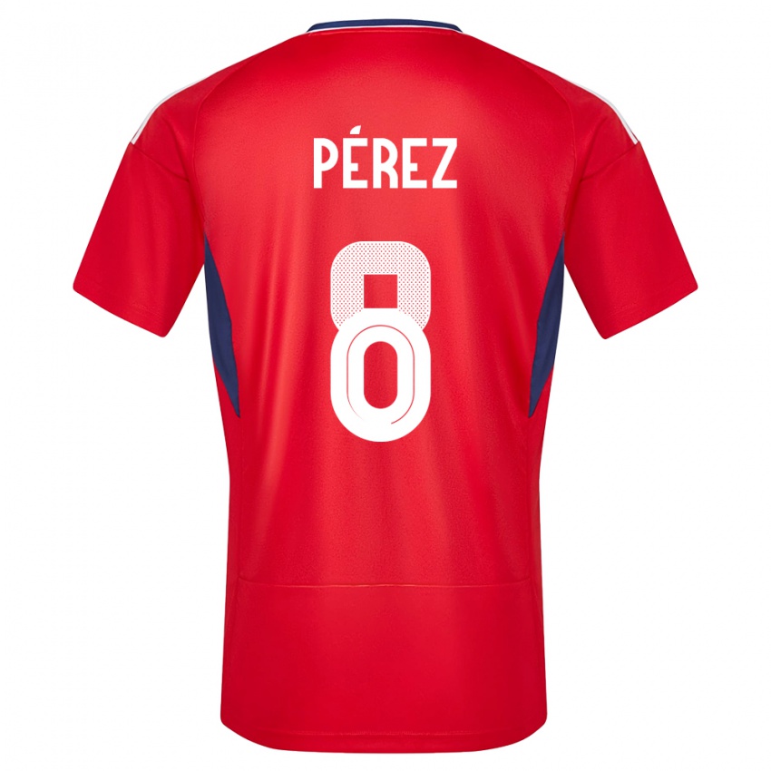 Niño Camiseta Costa Rica Creichel Perez #8 Rojo 1ª Equipación 24-26 La Camisa Argentina