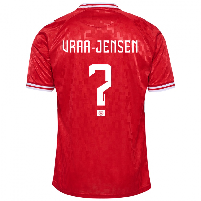 Niño Camiseta Dinamarca Ludwig Vraa-Jensen #0 Rojo 1ª Equipación 24-26 La Camisa Argentina