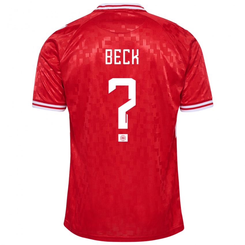 Niño Camiseta Dinamarca Julius Beck #0 Rojo 1ª Equipación 24-26 La Camisa Argentina