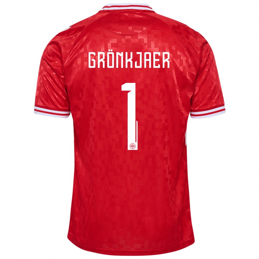 Niño Camiseta Dinamarca Bertil Grönkjaer #1 Rojo 1ª Equipación 24-26 La Camisa Argentina