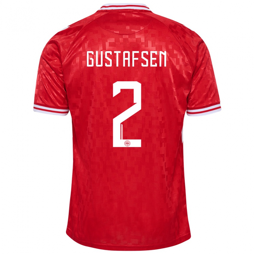 Niño Camiseta Dinamarca Victor Gustafsen #2 Rojo 1ª Equipación 24-26 La Camisa Argentina
