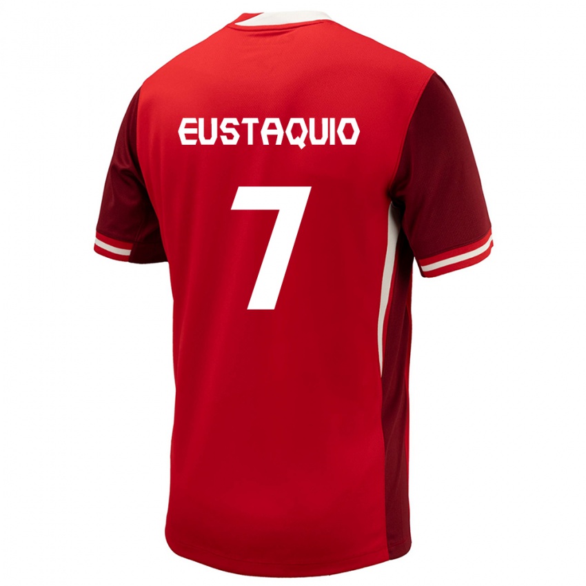 Niño Camiseta Canadá Stephen Eustaquio #7 Rojo 1ª Equipación 24-26 La Camisa Argentina