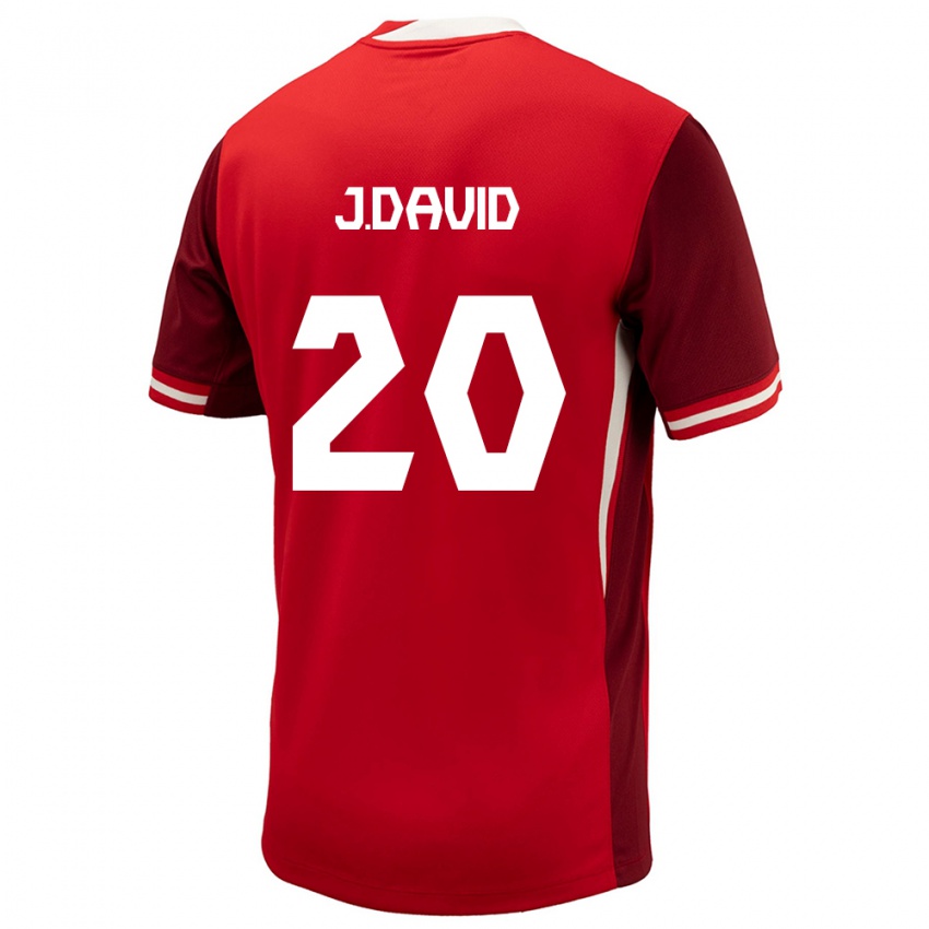 Niño Camiseta Canadá Jonathan David #20 Rojo 1ª Equipación 24-26 La Camisa Argentina