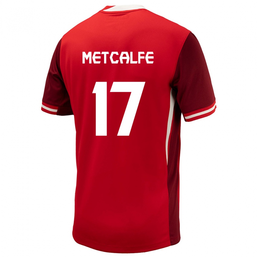 Niño Camiseta Canadá Patrick Metcalfe #17 Rojo 1ª Equipación 24-26 La Camisa Argentina