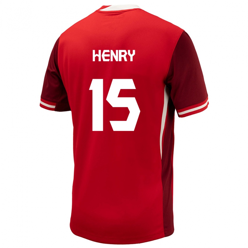 Niño Camiseta Canadá Doneil Henry #15 Rojo 1ª Equipación 24-26 La Camisa Argentina