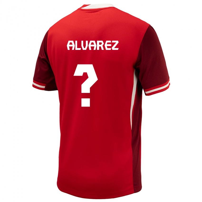 Niño Camiseta Canadá Jordan Alvarez #0 Rojo 1ª Equipación 24-26 La Camisa Argentina