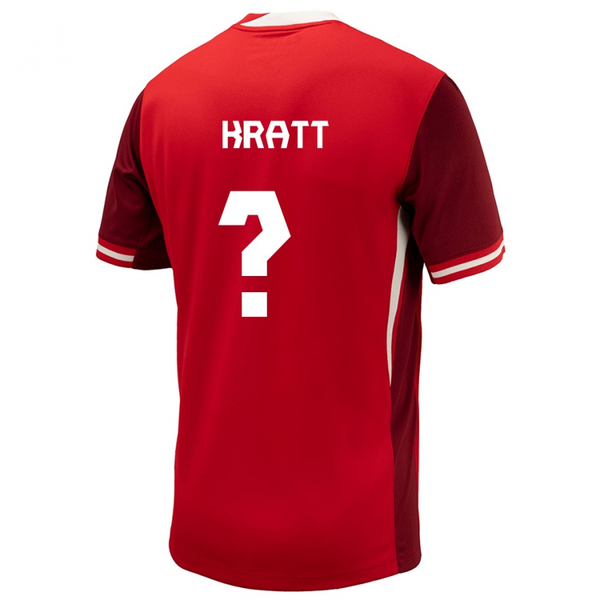 Niño Camiseta Canadá Ronan Kratt #0 Rojo 1ª Equipación 24-26 La Camisa Argentina