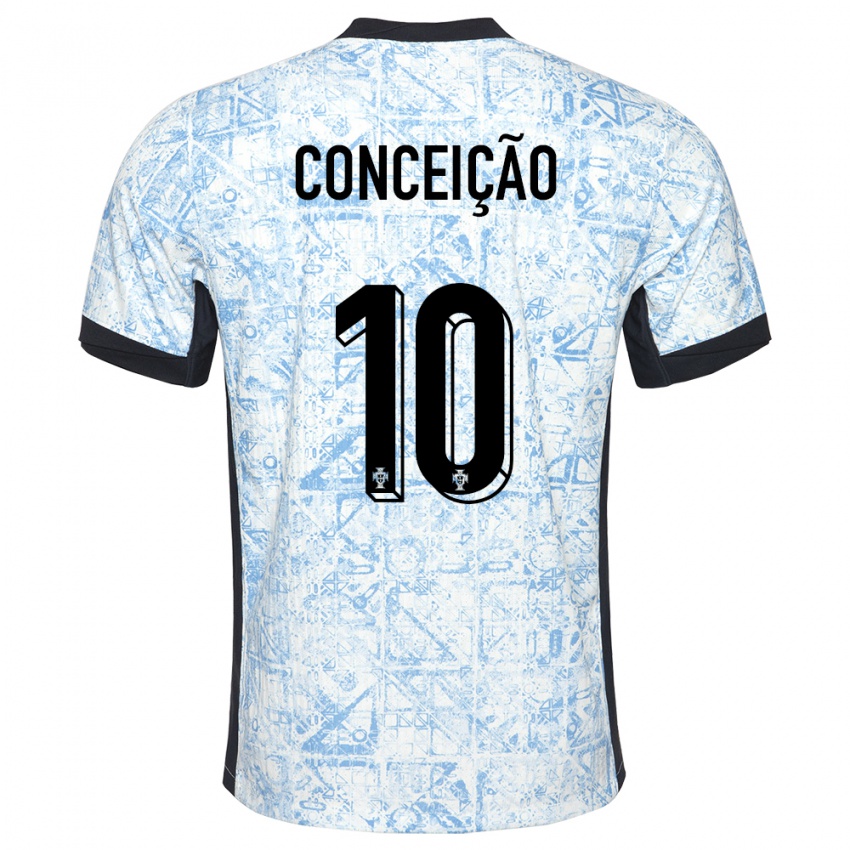 Niño Camiseta Portugal Francisco Conceicao #10 Crema Azul 2ª Equipación 24-26 La Camisa Argentina