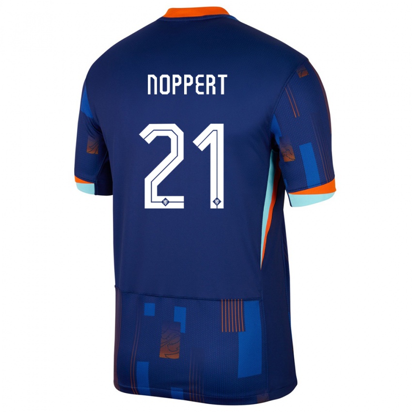 Niño Camiseta Países Bajos Andries Noppert #21 Azul 2ª Equipación 24-26 La Camisa Argentina