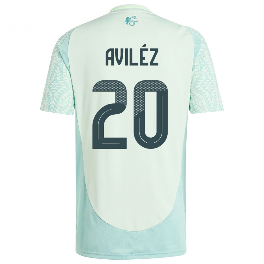 Niño Camiseta México Aylin Avilez #20 Lino Verde 2ª Equipación 24-26 La Camisa Argentina