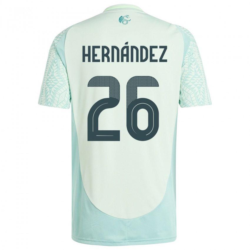 Niño Camiseta México Nicolette Hernandez #26 Lino Verde 2ª Equipación 24-26 La Camisa Argentina