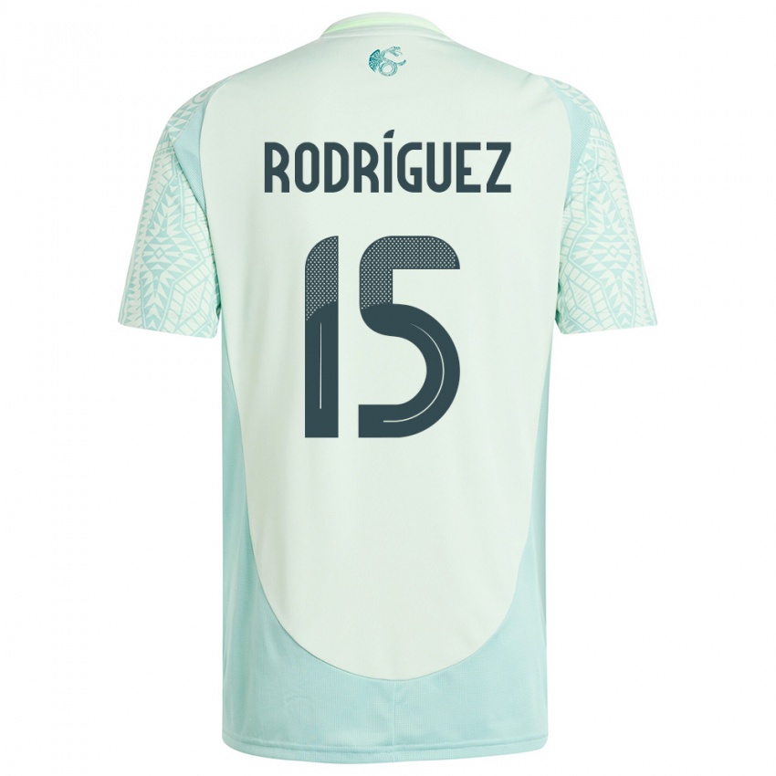 Niño Camiseta México Jorge Rodriguez #15 Lino Verde 2ª Equipación 24-26 La Camisa Argentina