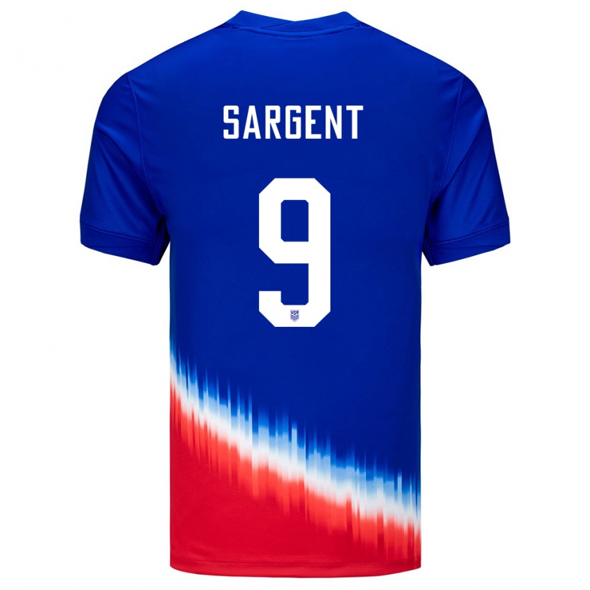 Niño Camiseta Estados Unidos Josh Sargent #9 Azul 2ª Equipación 24-26 La Camisa Argentina