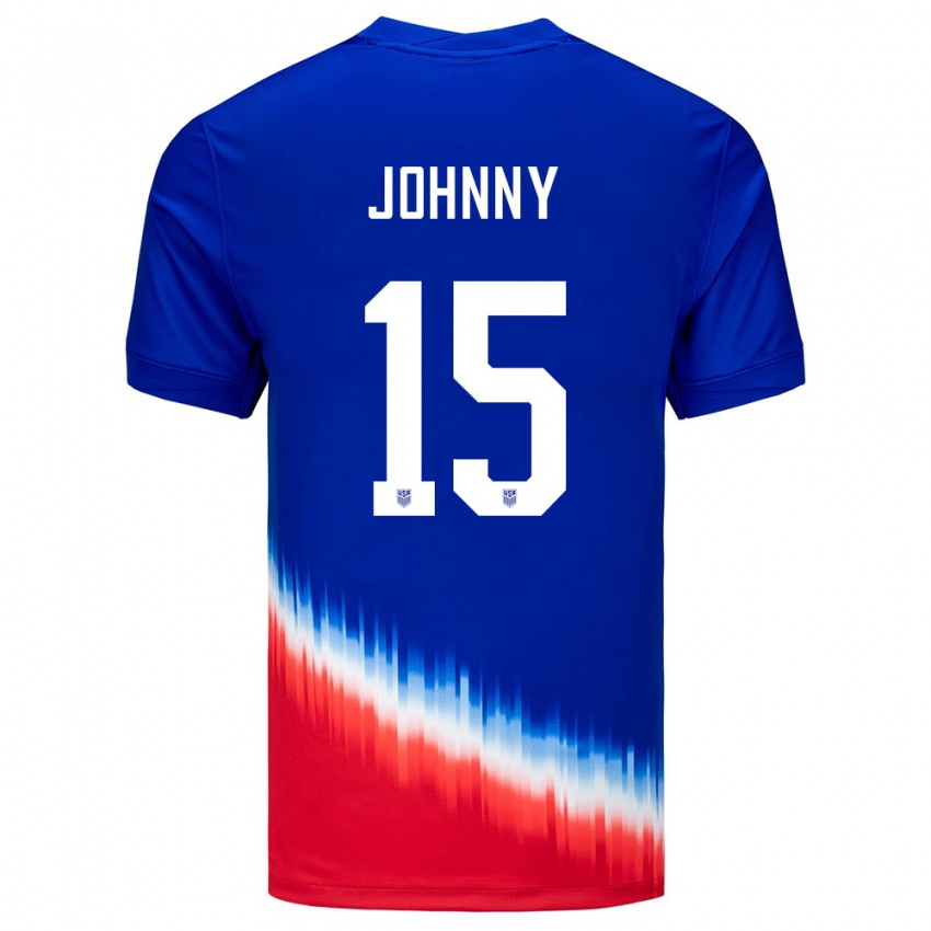 Niño Camiseta Estados Unidos Johnny #15 Azul 2ª Equipación 24-26 La Camisa Argentina