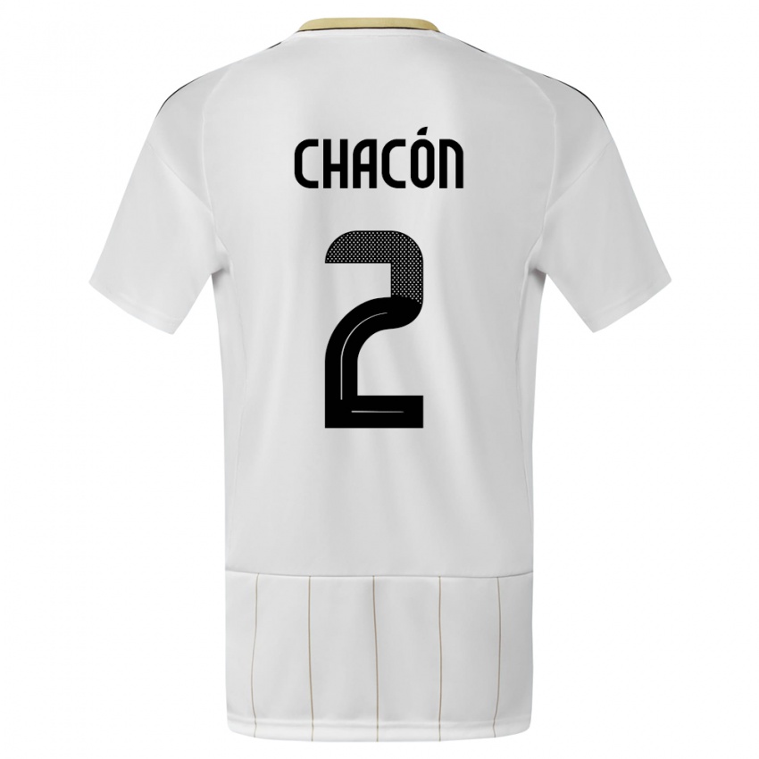Niño Camiseta Costa Rica Daniel Chacon #2 Blanco 2ª Equipación 24-26 La Camisa Argentina