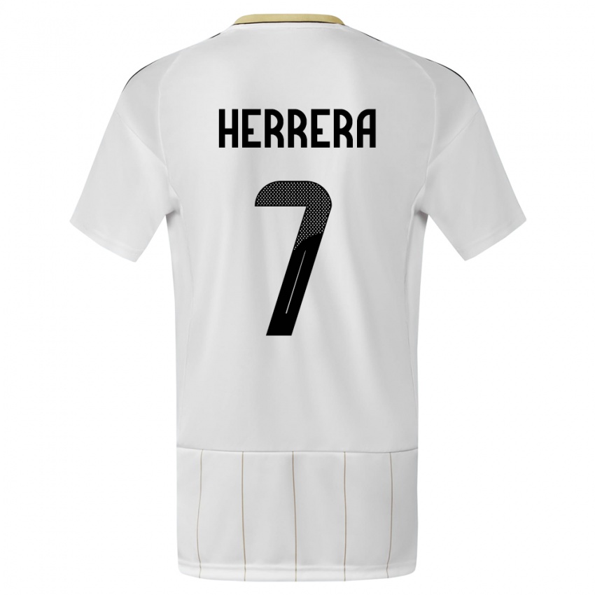 Niño Camiseta Costa Rica Melissa Herrera #7 Blanco 2ª Equipación 24-26 La Camisa Argentina
