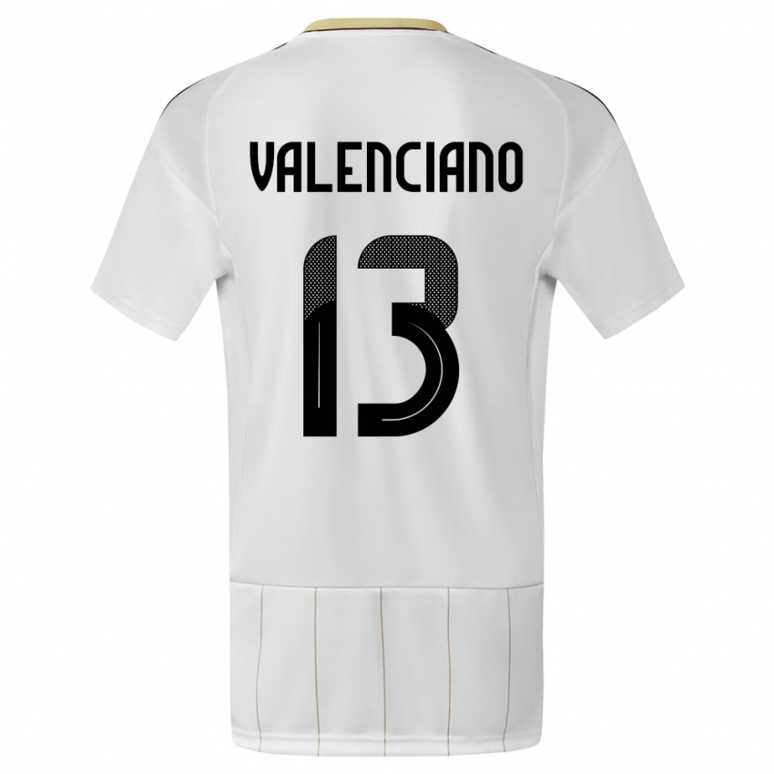 Niño Camiseta Costa Rica Emilie Valenciano #13 Blanco 2ª Equipación 24-26 La Camisa Argentina