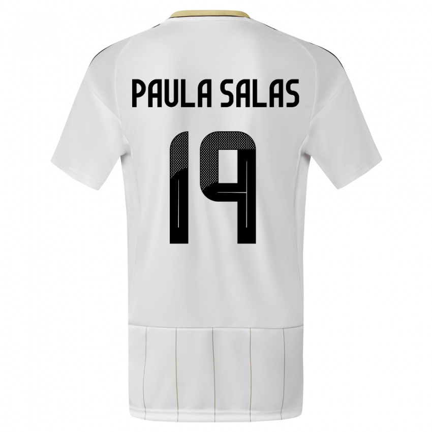 Niño Camiseta Costa Rica Maria Paula Salas #19 Blanco 2ª Equipación 24-26 La Camisa Argentina