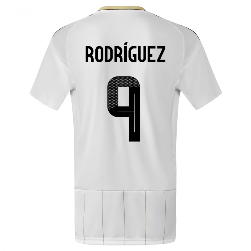Niño Camiseta Costa Rica Doryan Rodriguez #9 Blanco 2ª Equipación 24-26 La Camisa Argentina