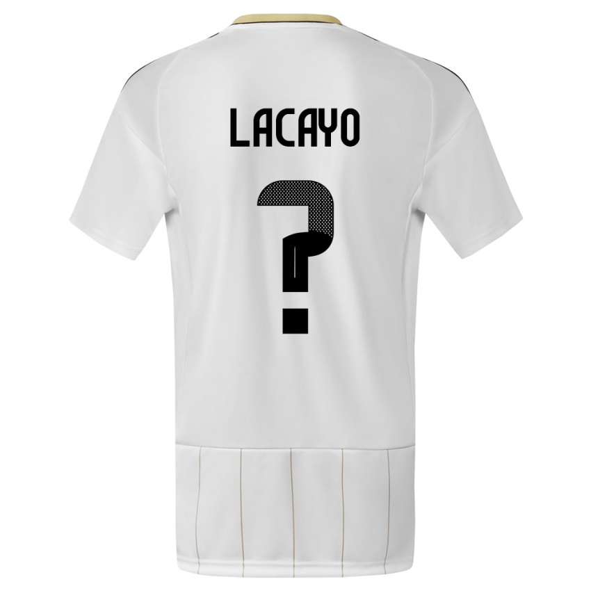 Niño Camiseta Costa Rica Marcelo Lacayo #0 Blanco 2ª Equipación 24-26 La Camisa Argentina