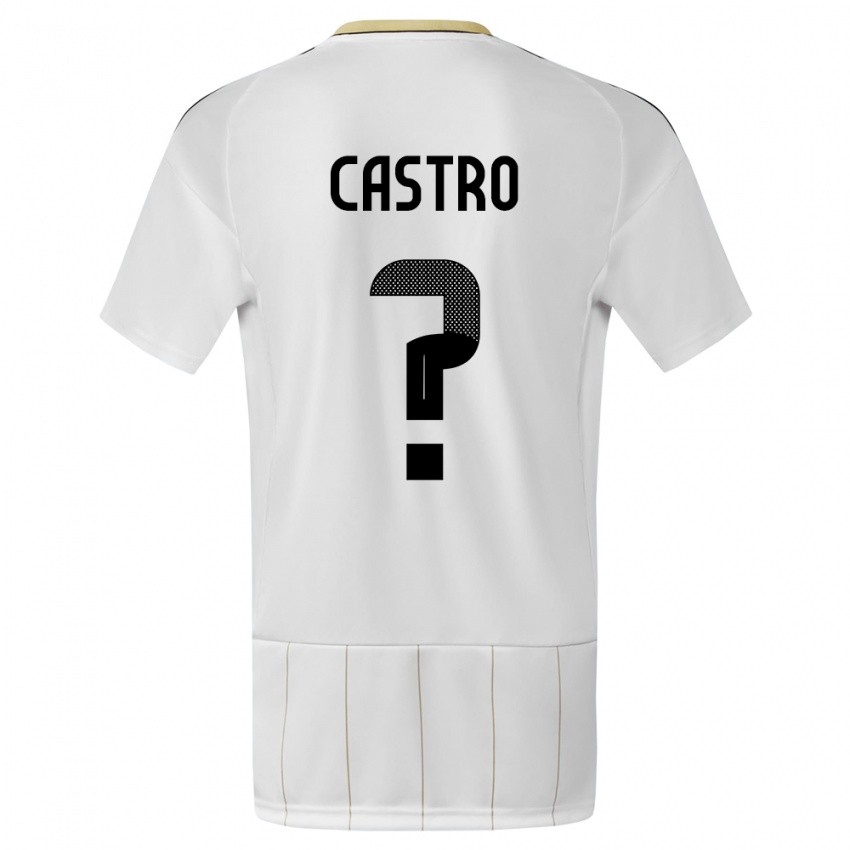 Niño Camiseta Costa Rica Mathias Castro #0 Blanco 2ª Equipación 24-26 La Camisa Argentina