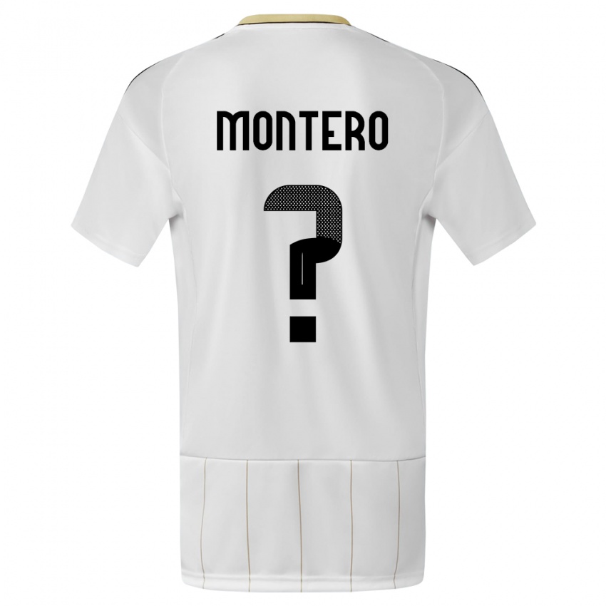 Niño Camiseta Costa Rica Claudio Montero #0 Blanco 2ª Equipación 24-26 La Camisa Argentina