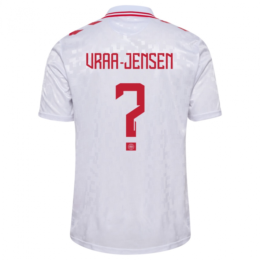 Niño Camiseta Dinamarca Ludwig Vraa-Jensen #0 Blanco 2ª Equipación 24-26 La Camisa Argentina