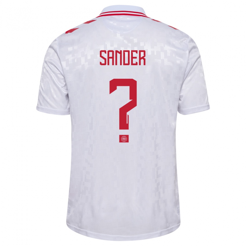 Niño Camiseta Dinamarca Theo Sander #0 Blanco 2ª Equipación 24-26 La Camisa Argentina