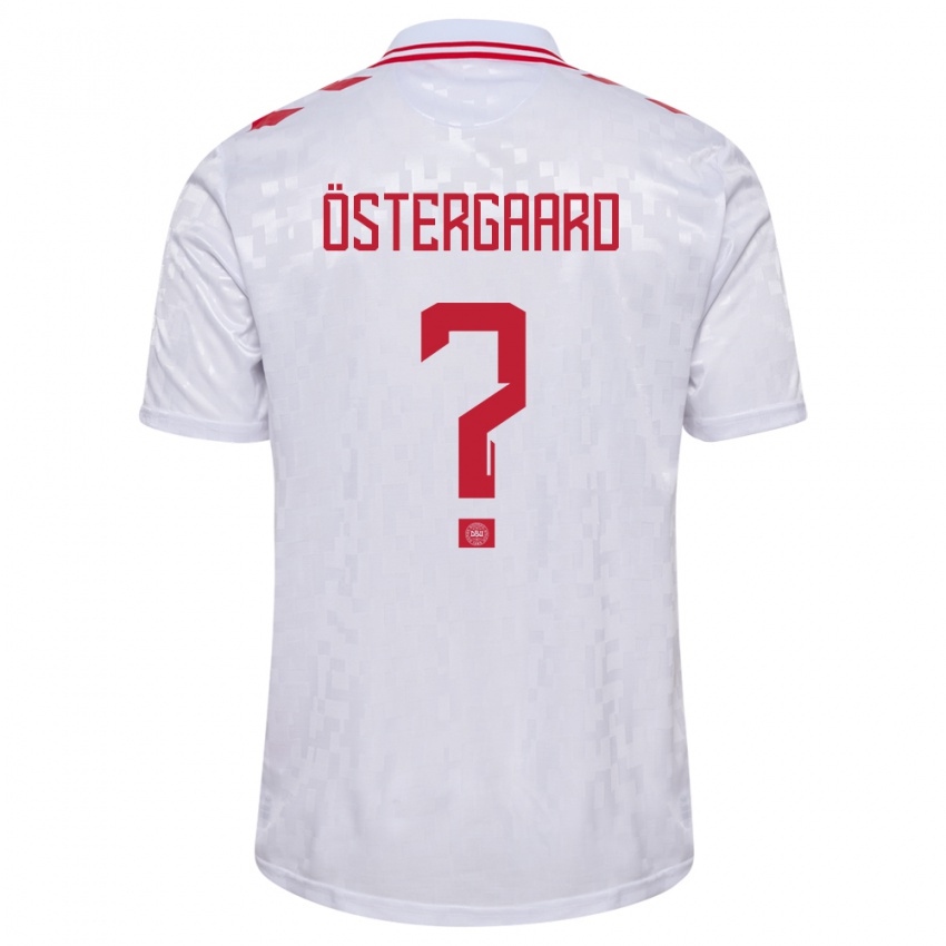 Niño Camiseta Dinamarca Christian Östergaard #0 Blanco 2ª Equipación 24-26 La Camisa Argentina