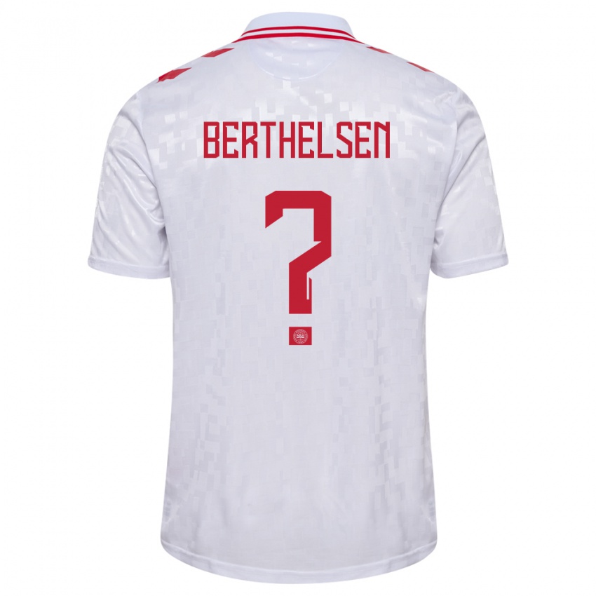 Niño Camiseta Dinamarca Villum Berthelsen #0 Blanco 2ª Equipación 24-26 La Camisa Argentina