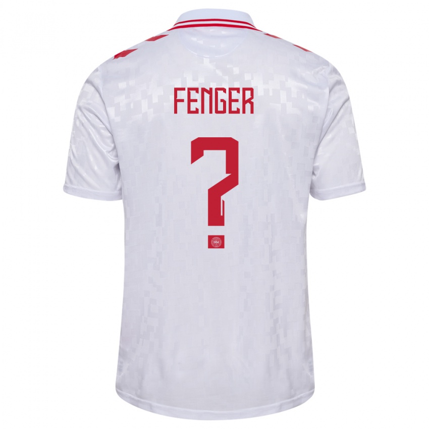 Niño Camiseta Dinamarca Oskar Fenger #0 Blanco 2ª Equipación 24-26 La Camisa Argentina