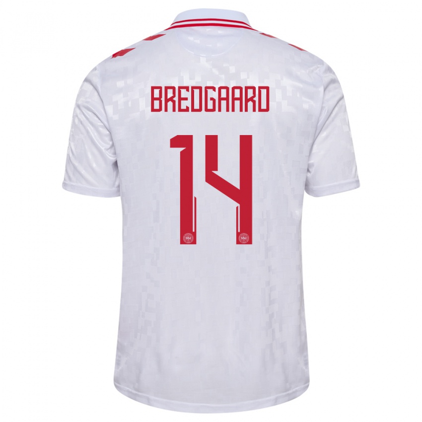 Niño Camiseta Dinamarca Sofie Bredgaard #14 Blanco 2ª Equipación 24-26 La Camisa Argentina