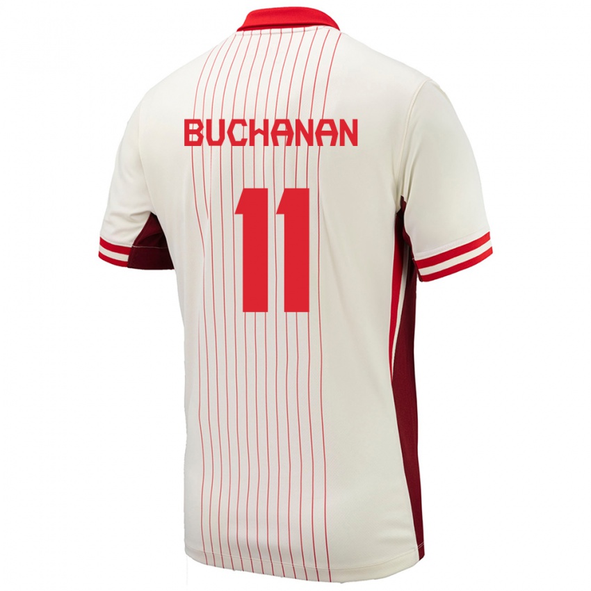 Niño Camiseta Canadá Tajon Buchanan #11 Blanco 2ª Equipación 24-26 La Camisa Argentina