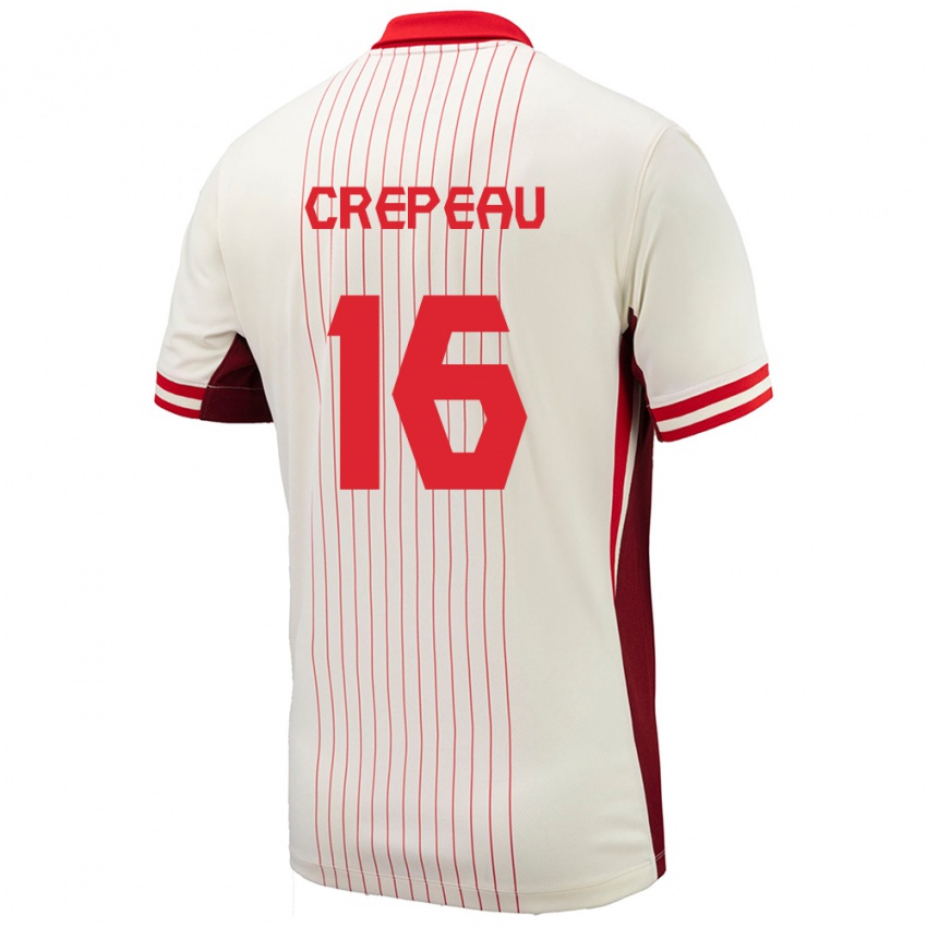 Niño Camiseta Canadá Maxime Crepeau #16 Blanco 2ª Equipación 24-26 La Camisa Argentina