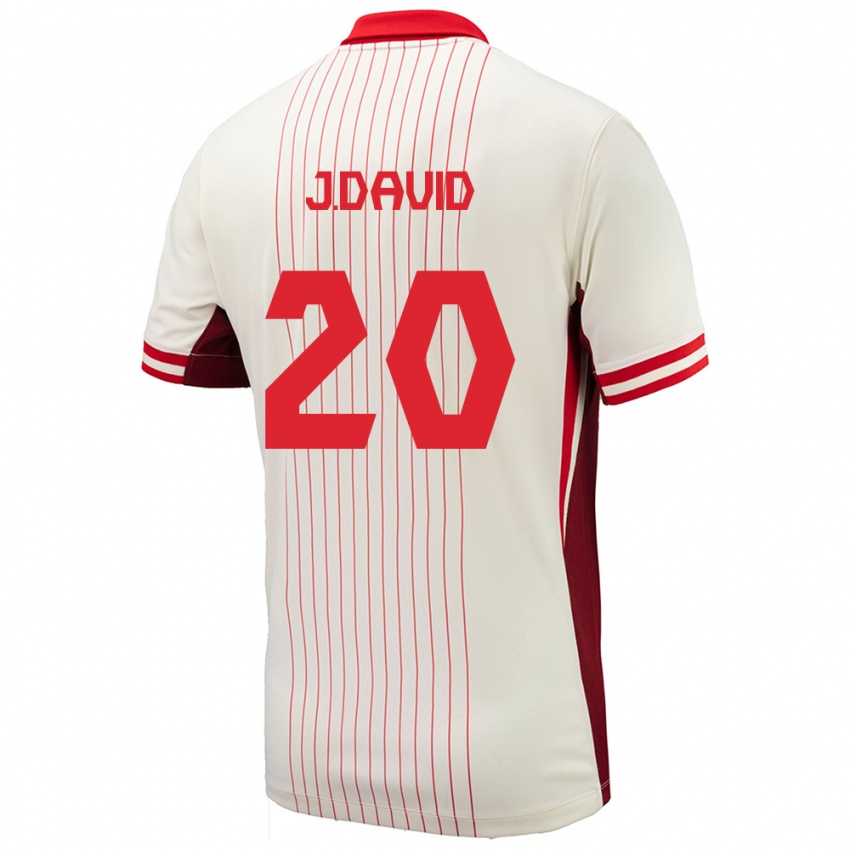 Niño Camiseta Canadá Jonathan David #20 Blanco 2ª Equipación 24-26 La Camisa Argentina