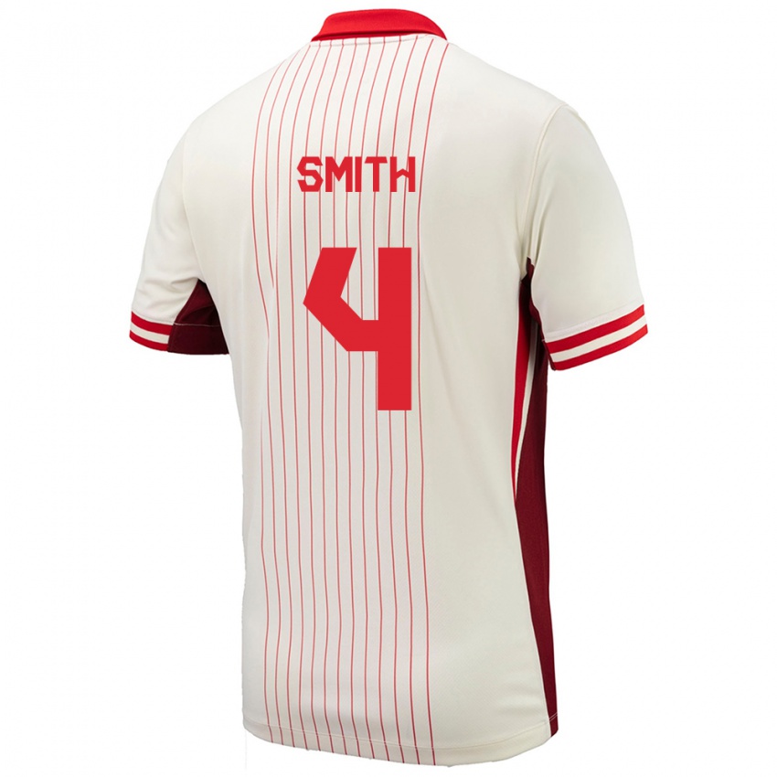 Niño Camiseta Canadá Justin Smith #4 Blanco 2ª Equipación 24-26 La Camisa Argentina