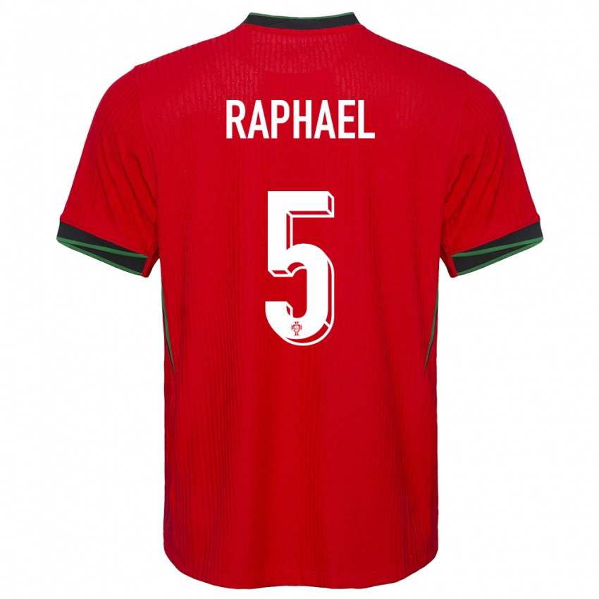 Hombre Camiseta Portugal Raphael Guerreiro #5 Rojo 1ª Equipación 24-26 La Camisa Argentina
