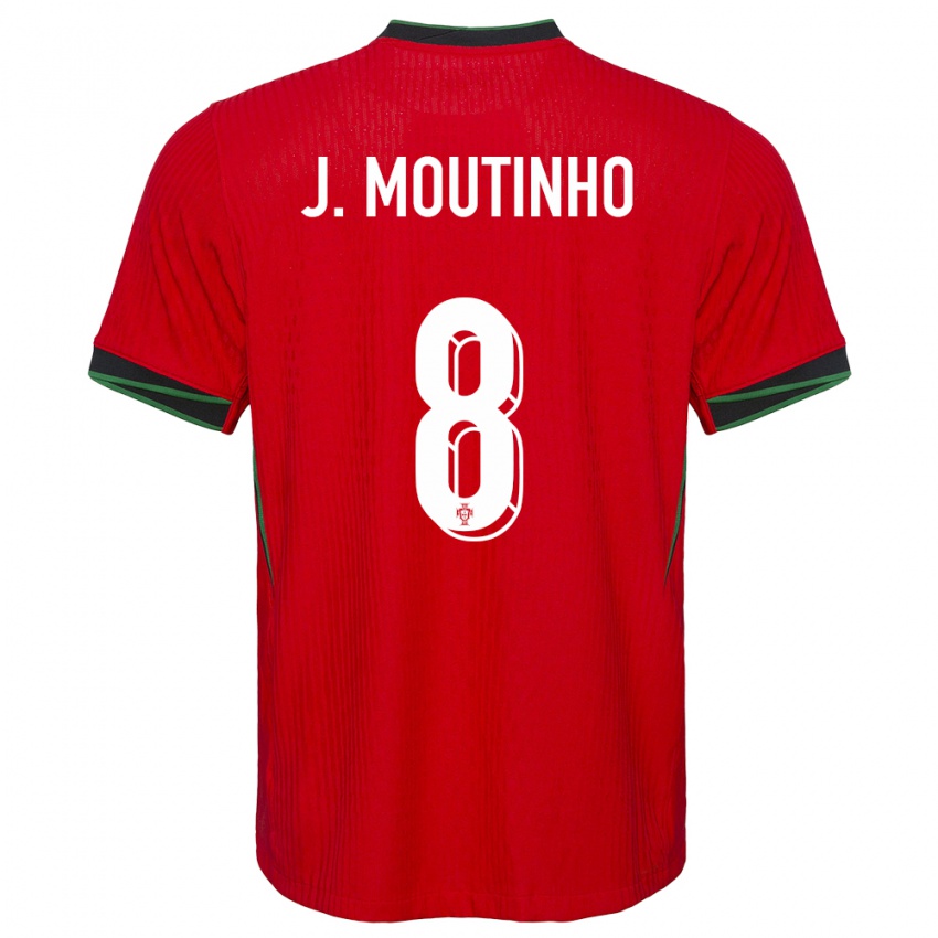 Hombre Camiseta Portugal Joao Moutinho #8 Rojo 1ª Equipación 24-26 La Camisa Argentina