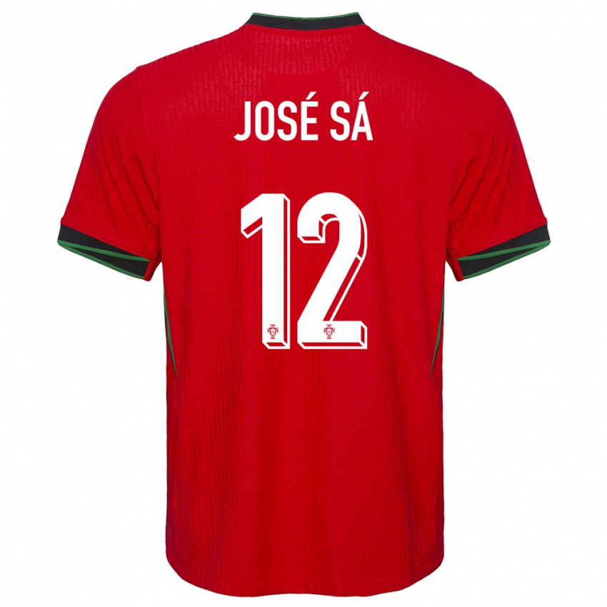 Hombre Camiseta Portugal Jose Sa #12 Rojo 1ª Equipación 24-26 La Camisa Argentina
