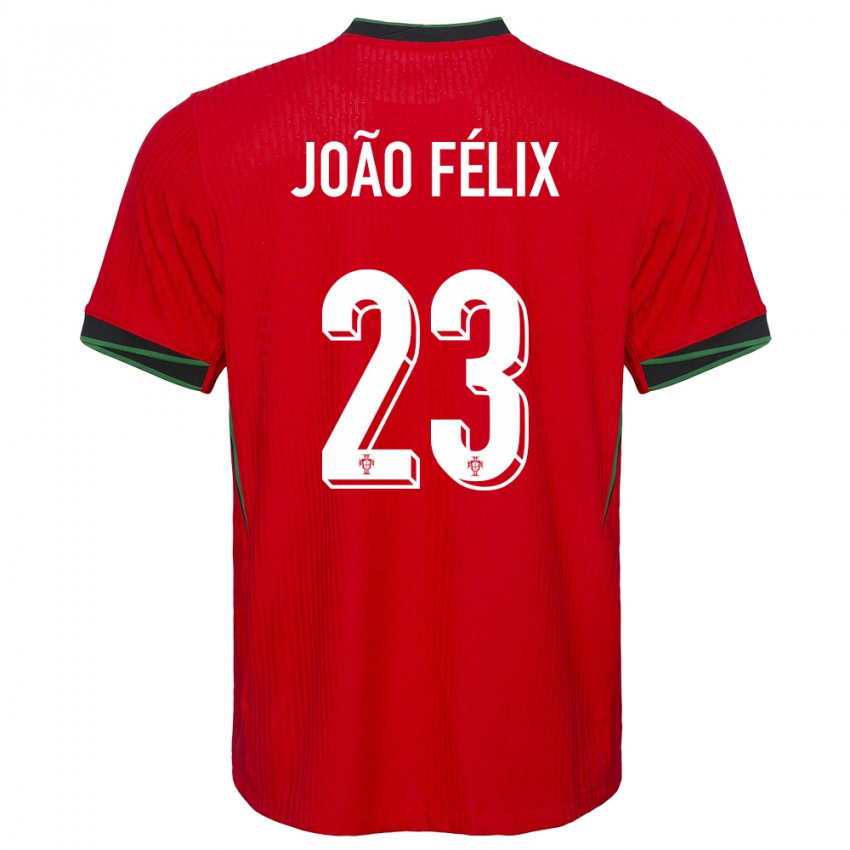Hombre Camiseta Portugal Joao Felix #23 Rojo 1ª Equipación 24-26 La Camisa Argentina