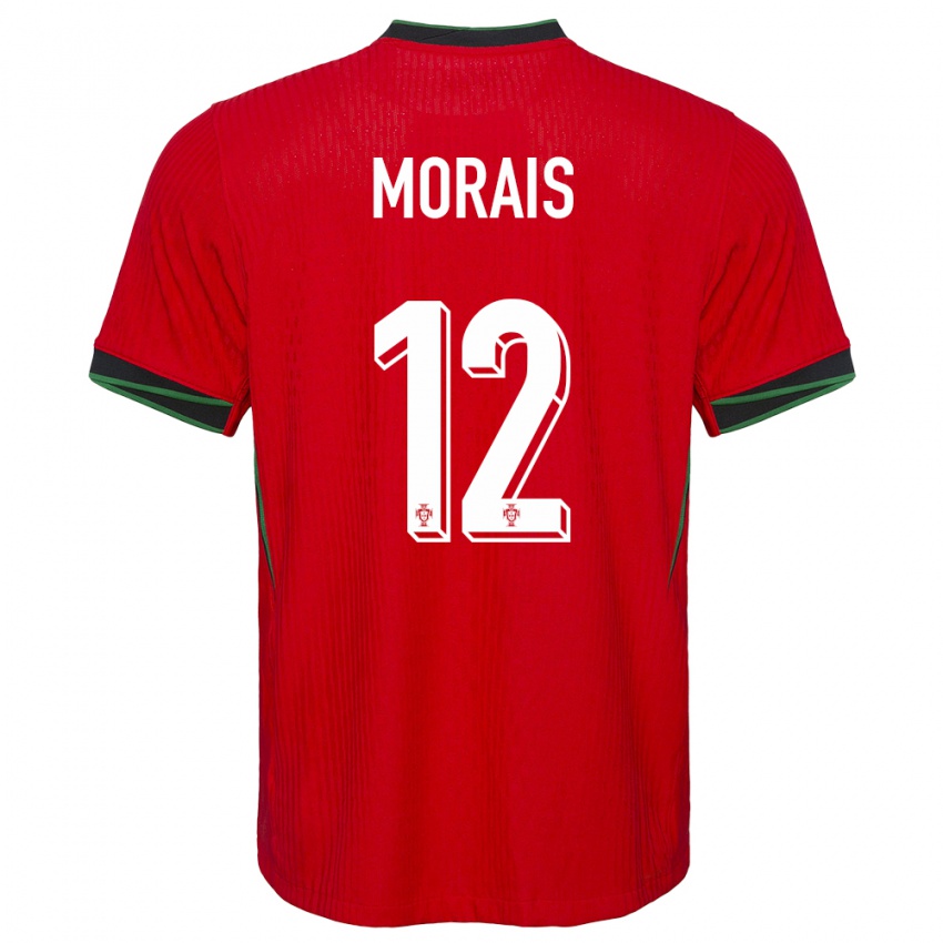 Hombre Camiseta Portugal Patricia Morais #12 Rojo 1ª Equipación 24-26 La Camisa Argentina