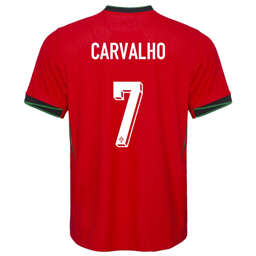 Hombre Camiseta Portugal Fabio Carvalho #7 Rojo 1ª Equipación 24-26 La Camisa Argentina