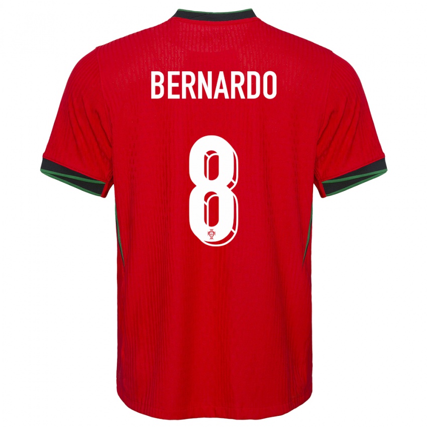 Hombre Camiseta Portugal Paulo Bernardo #8 Rojo 1ª Equipación 24-26 La Camisa Argentina