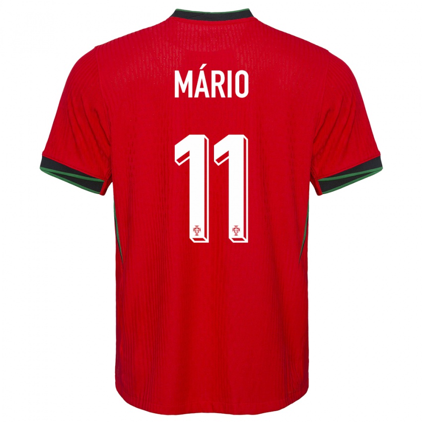 Hombre Camiseta Portugal Joao Mario #11 Rojo 1ª Equipación 24-26 La Camisa Argentina