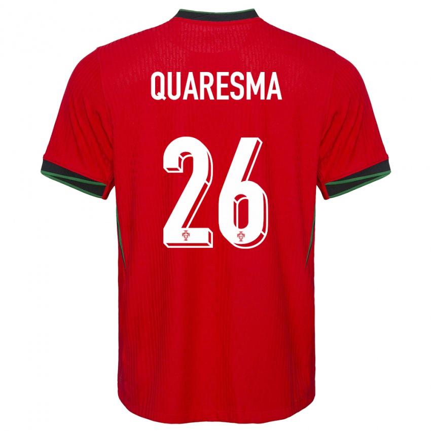 Hombre Camiseta Portugal Eduardo Quaresma #26 Rojo 1ª Equipación 24-26 La Camisa Argentina