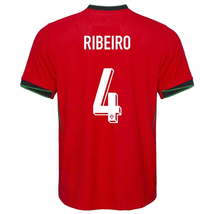 Hombre Camiseta Portugal Ricardo Ribeiro #4 Rojo 1ª Equipación 24-26 La Camisa Argentina