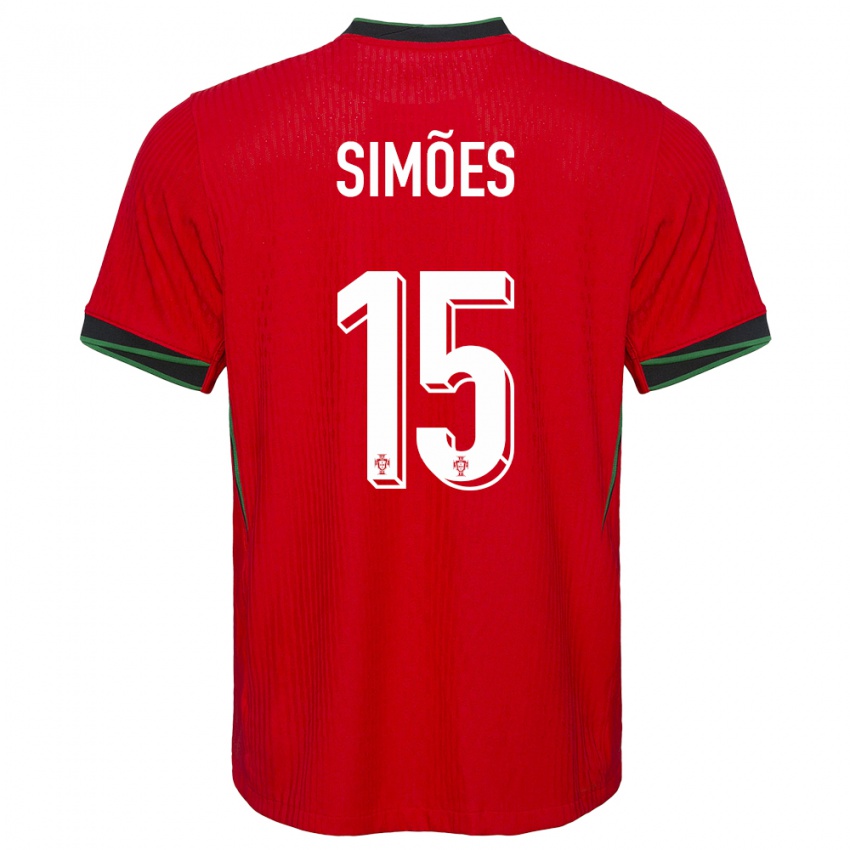 Hombre Camiseta Portugal Joao Simoes #15 Rojo 1ª Equipación 24-26 La Camisa Argentina
