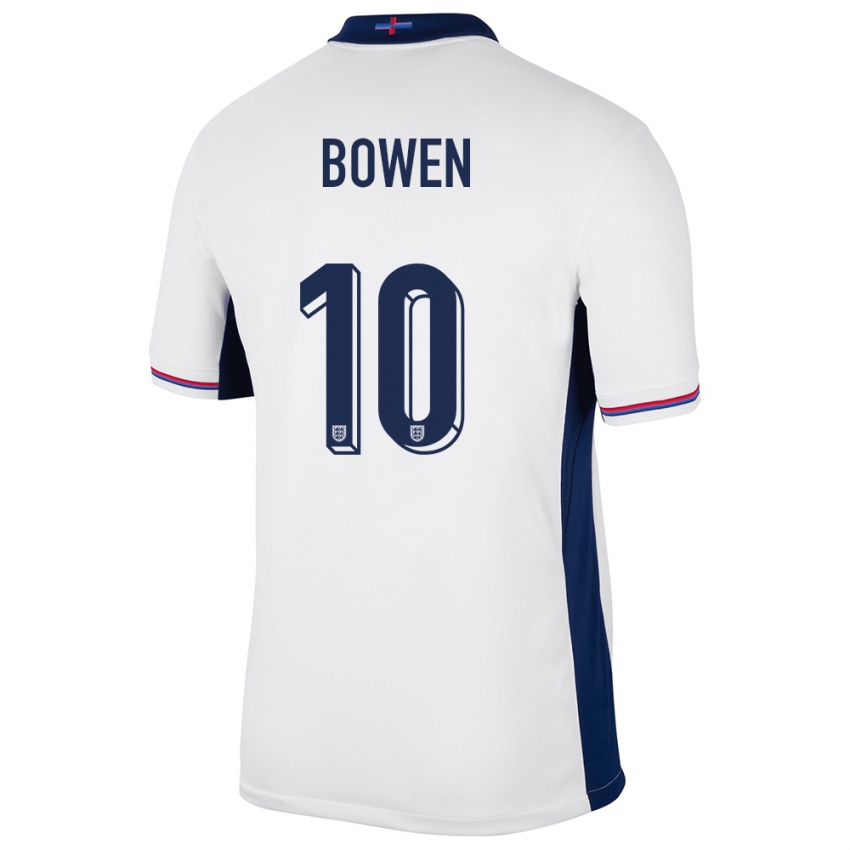 Hombre Camiseta Inglaterra Jarrod Bowen #10 Blanco 1ª Equipación 24-26 La Camisa Argentina